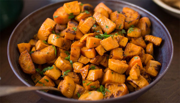 Recipe: Spicy roasted sweet potatoes | Healthy You