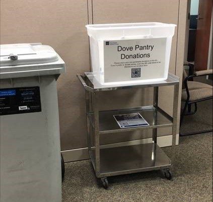 Cordata Main Dove Pantry Donation Bin, located in the L3 Administrative Suite