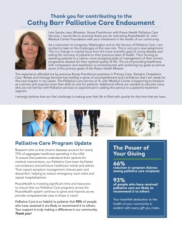 Cover of St. John Foundation Palliative Care Impact Report