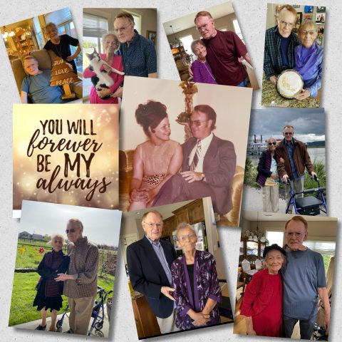 Collage of Dorothy and Howard Mosely photos