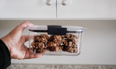 Four ingredient banana oatmeal bites.