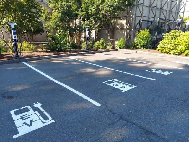 EV Charging Stations in Southwest Medical Center Parking Lot