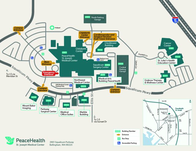 St. Joseph Medical Center Campus Map